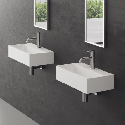 Kubo 50 - 50x30 Tvättställ, Matt vit SolidTec®