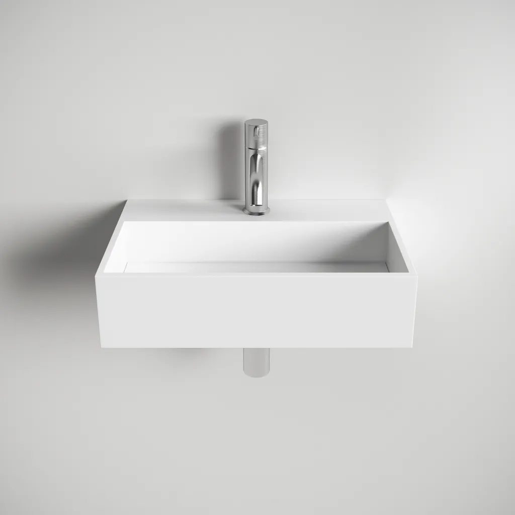 Kubo 50 - 50x30 Tvättställ, Matt vit SolidTec®