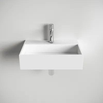 Kubo 50 - 50x30 Tvättställ, Matt vit SolidTec®