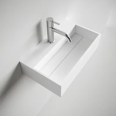 Kubo 50 - 50x30 Tvättställ, Matt vit SolidTec®