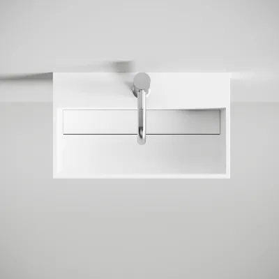 Kubo 50 - 50x30 Tvättställ, Matt vit SolidTec®