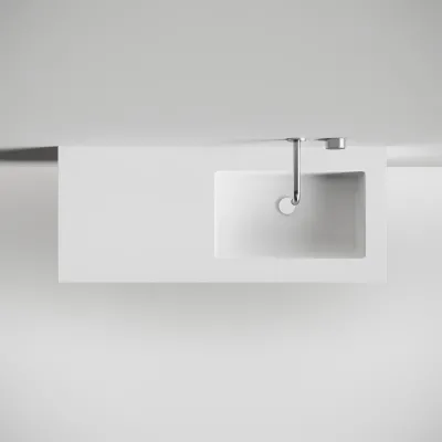Copenhagen Chic 120R - Badrumsmöbler, Corian®, Mattvit