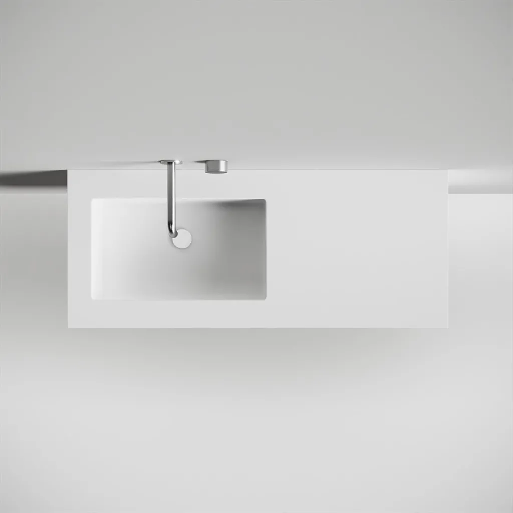 Copenhagen Chic 120L - Badrumsmöbler, Corian®, Mattvit