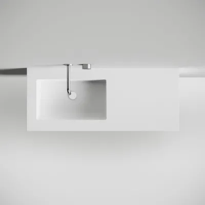 Copenhagen Chic 120L - Badrumsmöbler, Corian®, Mattvit