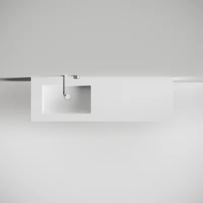 Copenhagen Chic 160L - Badrumsmöbler, Corian®, Mattvit