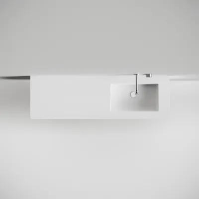 Copenhagen Chic 160R - Badrumsmöbler, Corian®, Mattvit