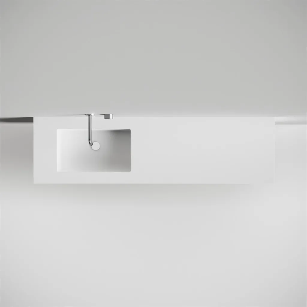 Copenhagen Chic 180L - Badrumsmöbler, Corian®, Mattvit