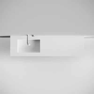 Copenhagen Chic 180L - Badrumsmöbler, Corian®, Mattvit