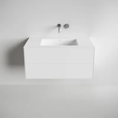 Copenhagen Chic 100 - Badrumsmöbler, Corian®, Mattvit