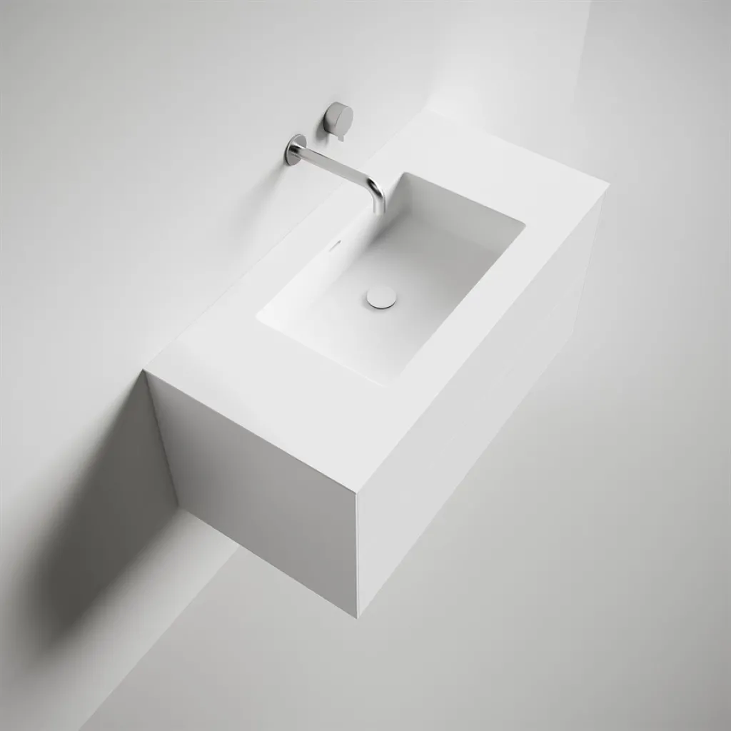 Copenhagen Chic 100 - Badrumsmöbler, Corian®, Mattvit