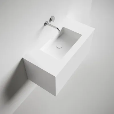 Copenhagen Chic 100 - Badrumsmöbler, Corian®, Mattvit