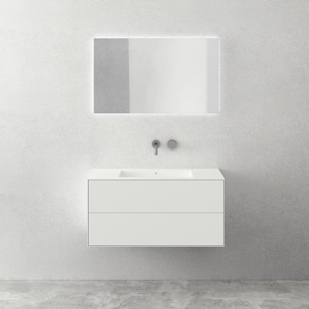 Copenhagen Chic 100 - Badrumsmöbler, Corian®, Mattvit