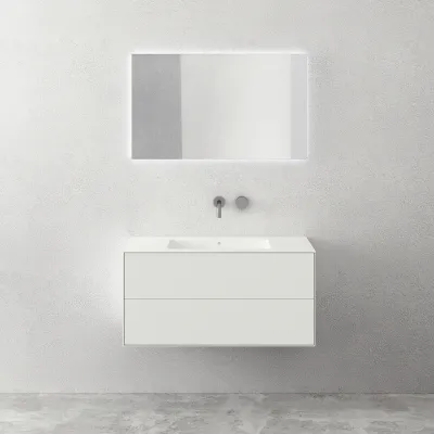 Copenhagen Chic 100 - Badrumsmöbler, Corian®, Mattvit