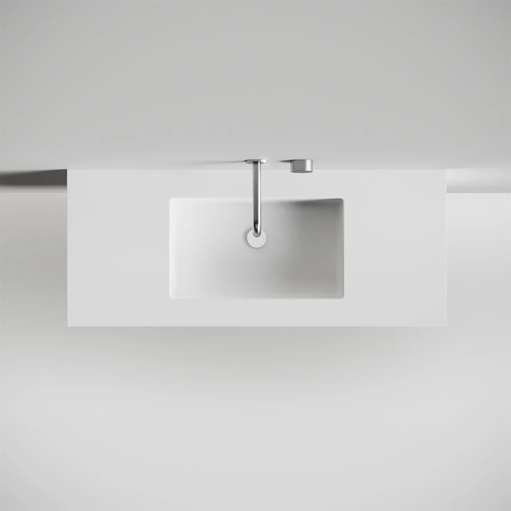 Copenhagen Chic 120 - Badrumsmöbler, Corian®, Mattvit