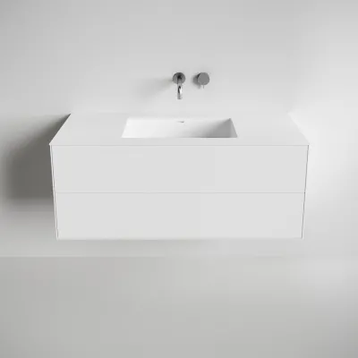 Copenhagen Chic 120 - Badrumsmöbler, Corian®, Mattvit