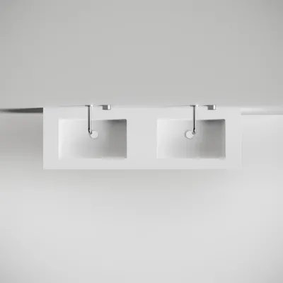 Copenhagen Chic 160D - Badrumsmöbler, Corian®, Mattvit
