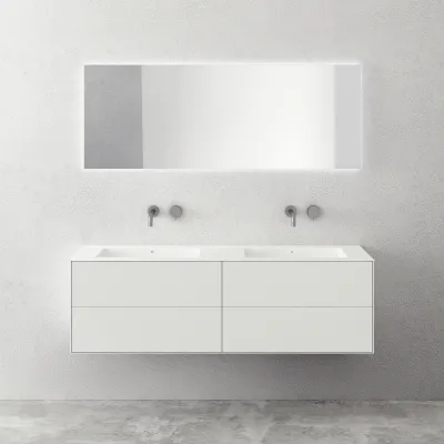 Copenhagen Chic 160D - Badrumsmöbler, Corian®, Mattvit