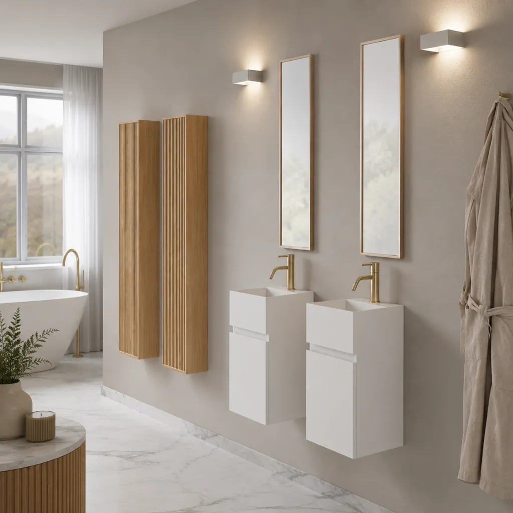 Compact 05 - Tvättställsskåp 32x28, Matt Vit SolidTec®