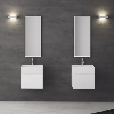 Compact 06 - Tvättskåp 50x30, Matt Vit SolidTec®