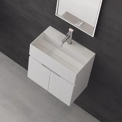 Compact 06 - Tvättskåp 50x30, Matt Vit SolidTec®