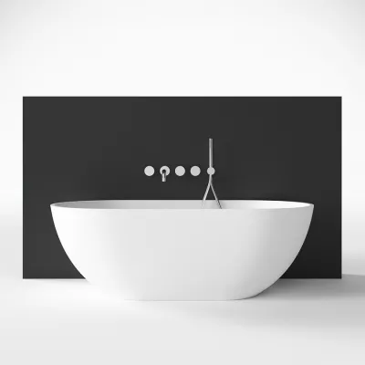 Pulcher® Mood 155 - Badkar 155x77, Matt Vit SolidTec®