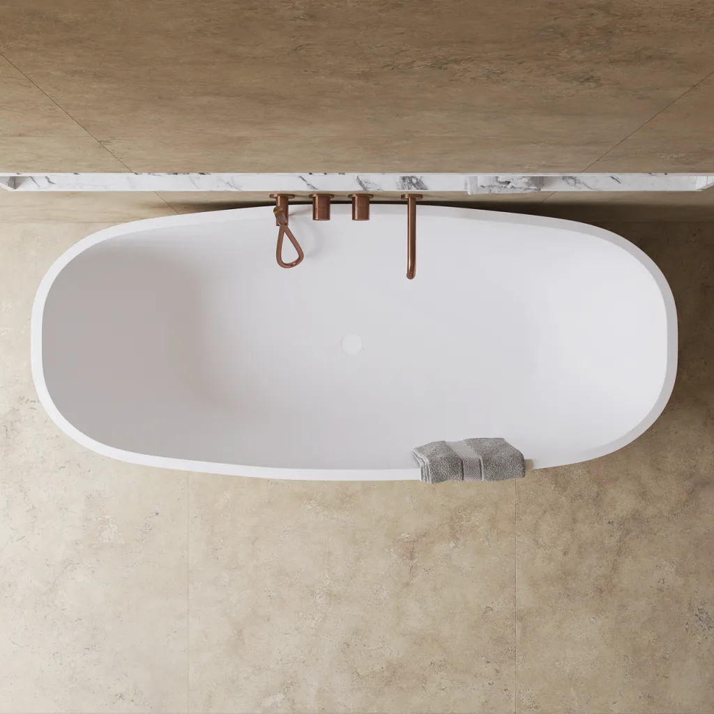 New Deep 170 - Badkar 170x72, Massiv Matt vit SolidTec®