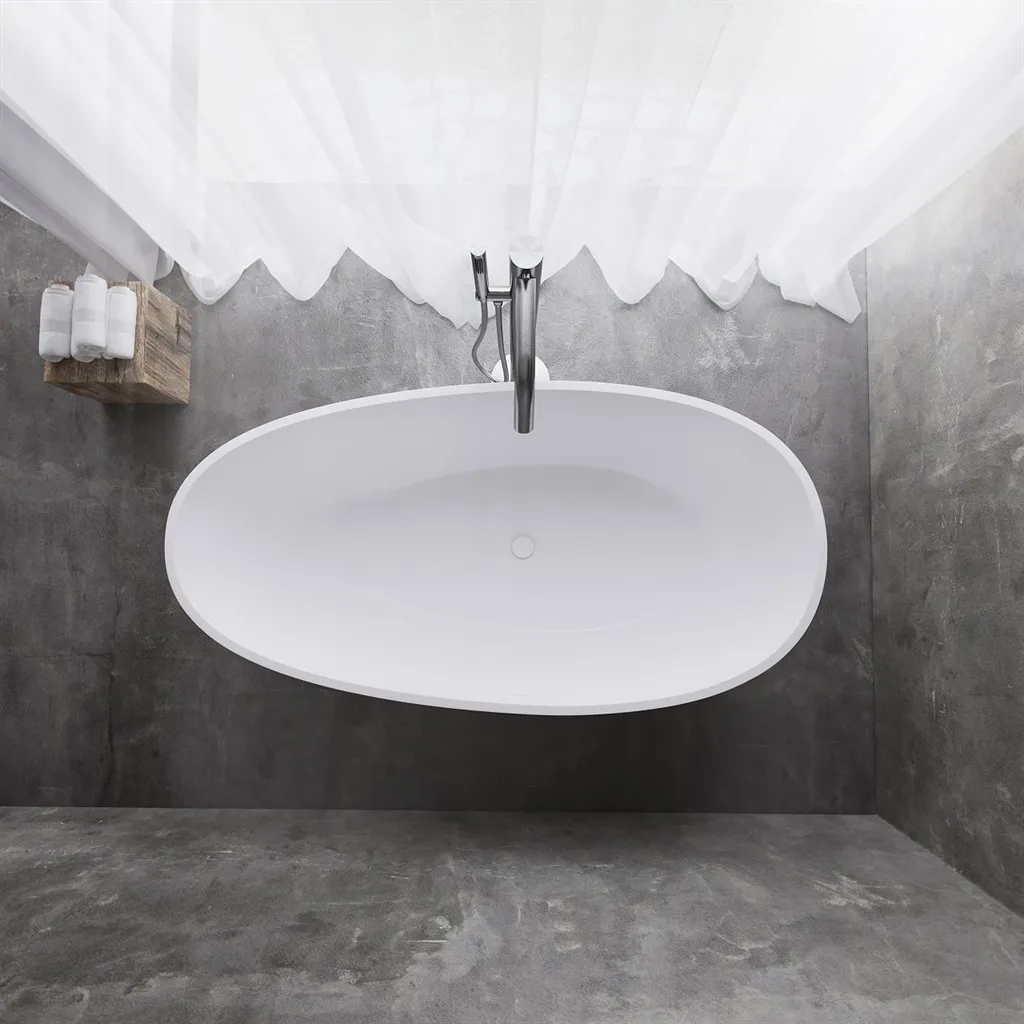 Boheme XL 150 - Badkar 150x76, Massiv Matt vit SolidTec®