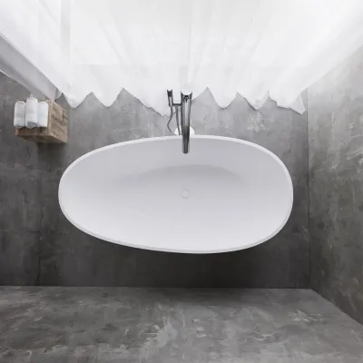 Boheme XL 150 - Badkar 150x76, Massiv Matt vit SolidTec®