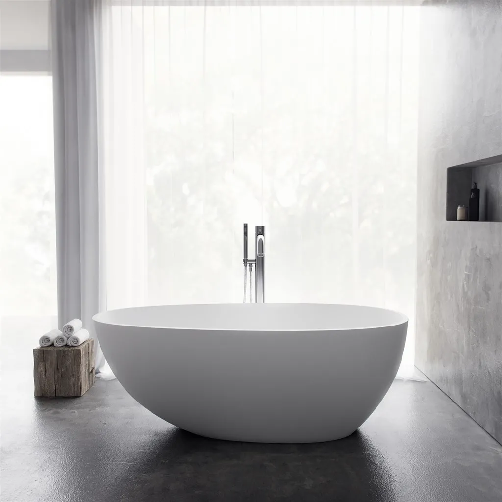 Boheme XL 150 - Badkar 150x76, Massiv Matt vit SolidTec®