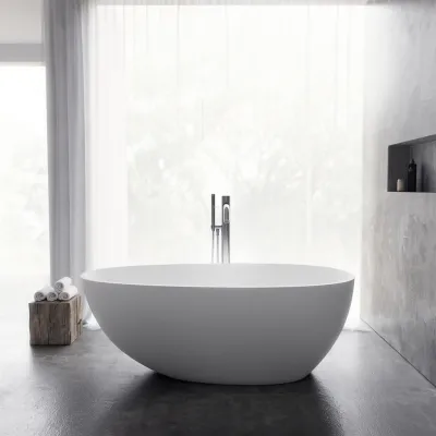 Boheme XL 150 - Badkar 150x76, Massiv Matt vit SolidTec®