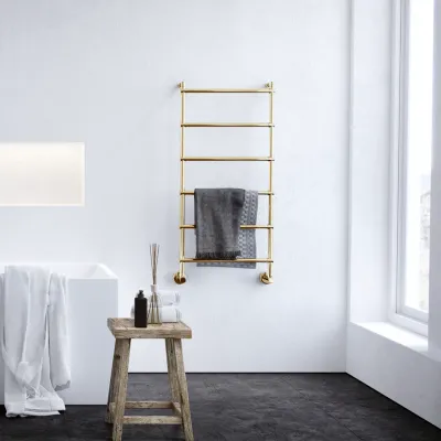 Vetro DeLuxe 442/6 - Vattenburen handdukstork, mässing natur