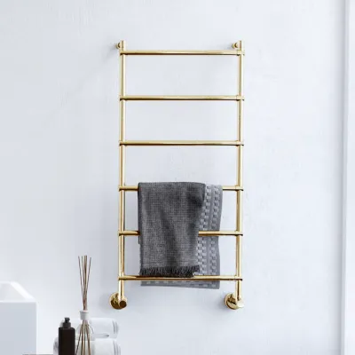 Vetro DeLuxe 442/6 - Vattenburen handdukstork, mässing natur