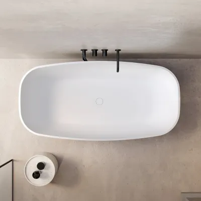 New Deep 162 - Badkar 162x80, Massiv Matt vit SolidTec®