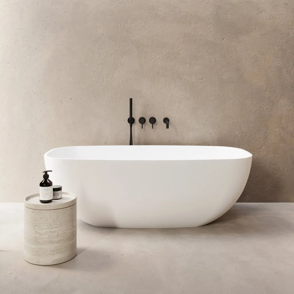 New Deep 162 - Badkar 162x80, Massiv Matt vit SolidTec®