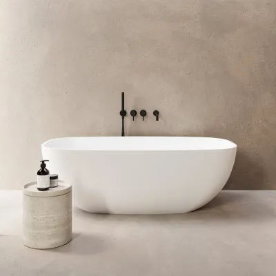 New Deep 162 - Badkar 162x80, Massiv Matt vit SolidTec®