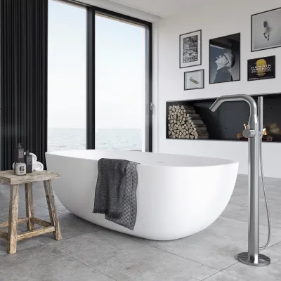 New Deep 162 - Badkar 162x80, Massiv Matt vit SolidTec®