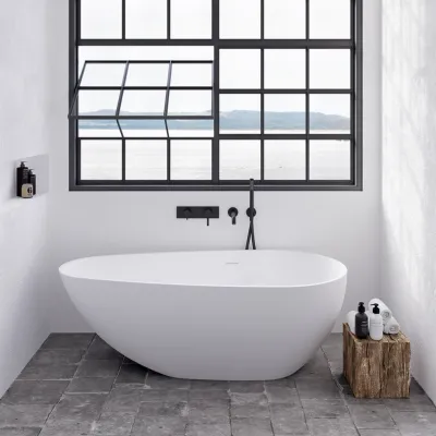 Boheme XL 160 - Badkar 160x80, Massiv Matt vit SolidTec®