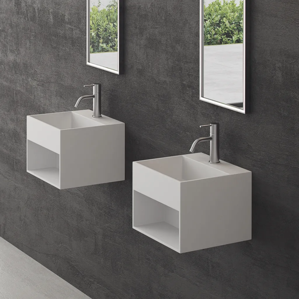 Boxo 33 - 33x33 Tvättställ med förvaring, Mathvid SolidTec®