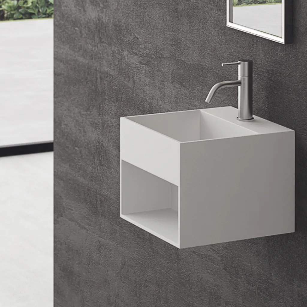 Boxo 33 - 33x33 Tvättställ med förvaring, Mathvid SolidTec®