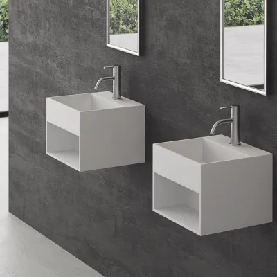 Boxo 33 - 33x33 Tvättställ med förvaring, Mathvid SolidTec®