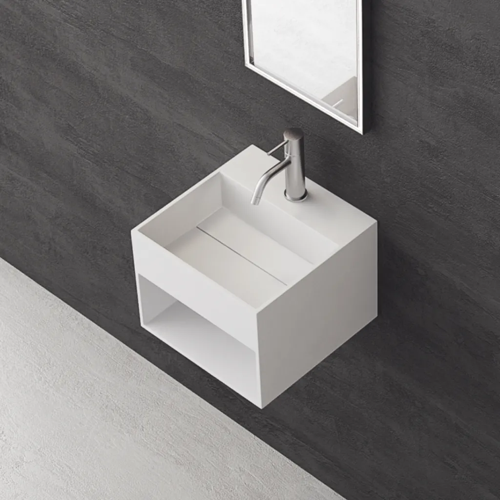 Boxo 33 - 33x33 Tvättställ med förvaring, Mathvid SolidTec®