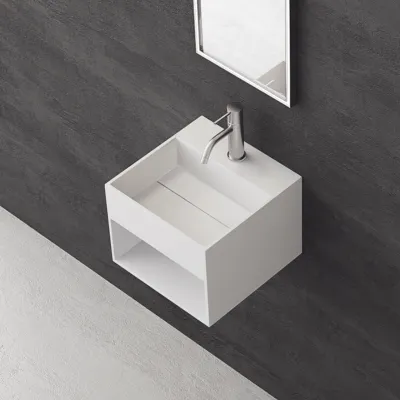 Boxo 33 - 33x33 Tvättställ med förvaring, Mathvid SolidTec®