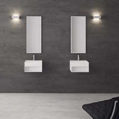 Boxo 45S - 45x30 cm Tvättställ med förvaring, Mathvid SolidTec®