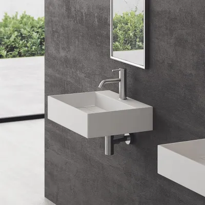 Kubo 50L - 50x40 Tvättställ, Matt vit SolidTec®