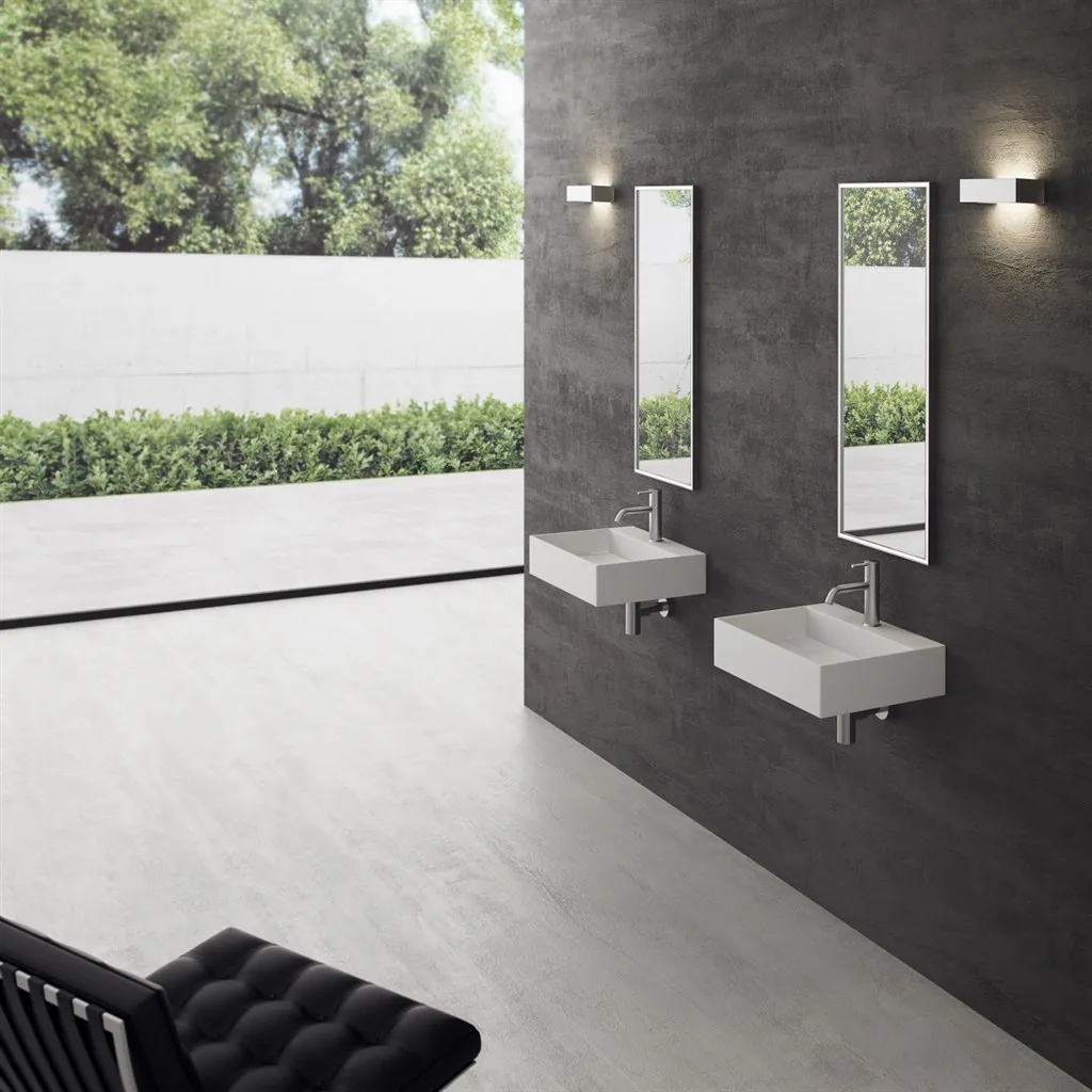 Kubo 50L - 50x40 Tvättställ, Matt vit SolidTec®