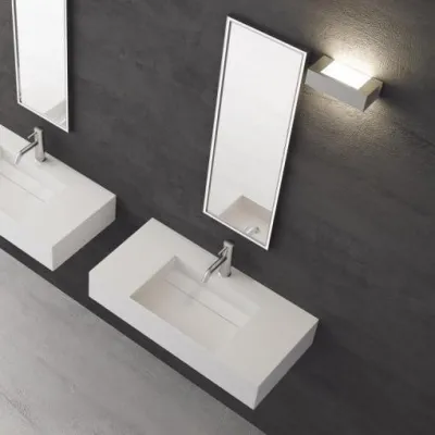 Contract 80C - 80x40 cm Tvättställ, Matt Vit SolidTec®