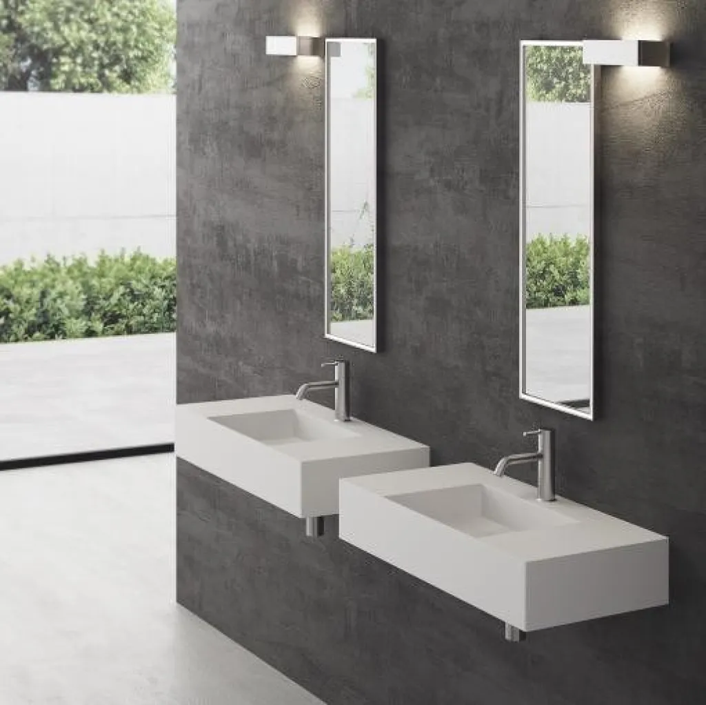 Contract 80C - 80x40 cm Tvättställ, Matt Vit SolidTec®