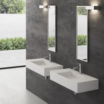 Contract 80C - 80x40 cm Tvättställ, Matt Vit SolidTec®