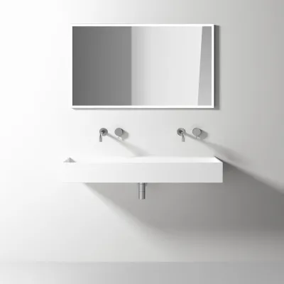 Contract 120 - 120x40 cm Tvättställ, Matt Vit SolidTec®