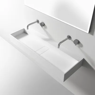 Contract 120 - 120x40 cm Tvättställ, Matt Vit SolidTec®
